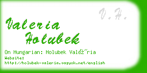 valeria holubek business card